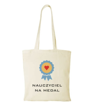 Torba bawełniana nauczyciel na medal