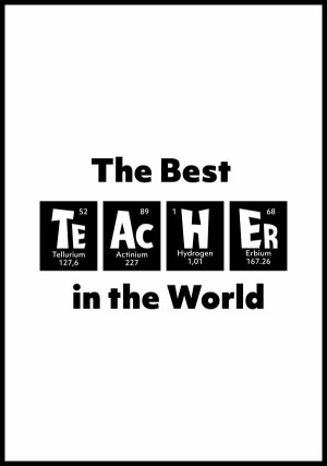Plakat the best teacher