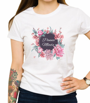 Koszulka panna młoda peonie