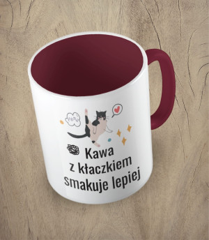 Kubek kawa z kłaczkiem