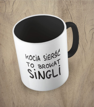Kubek kocia sierść to brokat singli