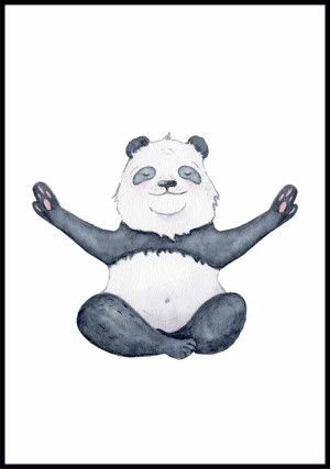 Plakat Medytująca panda