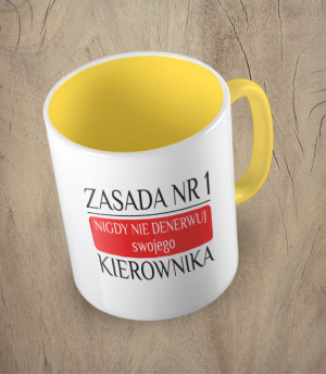 Kubek zasada nr 1 nigdy nie denerwuj kierownika