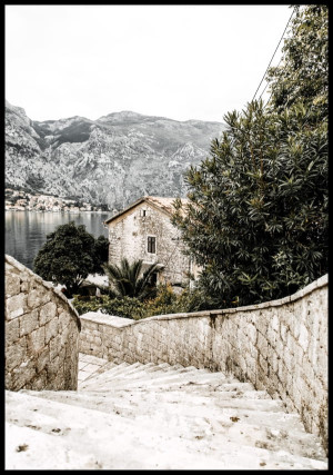 Plakat panorama zatoki w kotor
