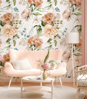 Tapeta peach blush flowers
