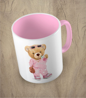 Kubek bear girl doll