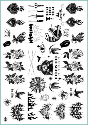 Tatuaże tymczasowe old school tattoos