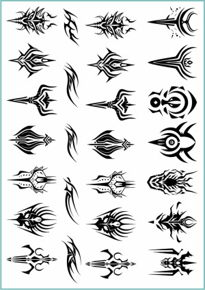 Tatuaże tymczasowe ethnic shapes in gothic style