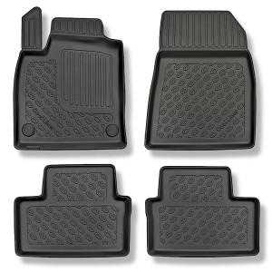 Tapis de sol en TPE adapté pour Renault Clio V Hayon (09.2019-12.2025) - aussi pour la version hybride - tapis de voiture - noir