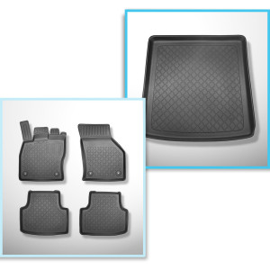 Kit tapis de coffre et tapis de voiture TPE pour: Skoda Octavia III 5E Crossover (05.2013-05.2020) - coffre supérieur;avec plancher multi-fonctions e