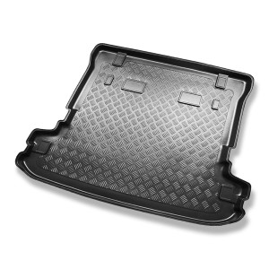 Tapis de coffre adapté pour Mitsubishi Pajero IV Wagon SUV (04.2007-07.2015) - bac de coffre - protection de coffre voiture - 5/7 places (3e rangée a