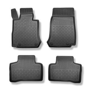 Tapis de sol en TPE adapté pour Mercedes-Benz GLC C253 SUV (12.2015-10.2022) - tapis de voiture - noir