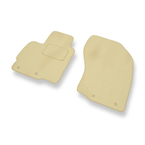Tapis de Sol Velours adapté pour Mitsubishi Outlander II SUV (2006-2012) - Premium tapis de voiture - beige