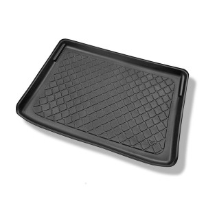 Tapis de coffre adapté pour Opel Crossland SUV (2021-2024) - bac de coffre - protection de coffre voiture - coffre supérieur; modèles avec plancher a