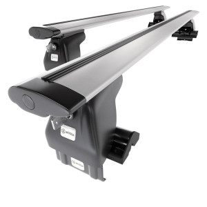 Barres de toit en aluminium adapté pour Toyota Yaris mk II Hayon (2006-2011) - Porte-Bagages de Voiture argent - toit normal