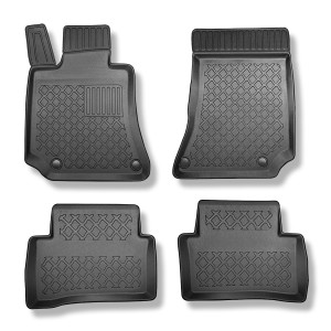 Tapis de sol en TPE adapté pour Mercedes-Benz Classe E W212 Break (12.2015-10.2022) - tapis de voiture - noir
