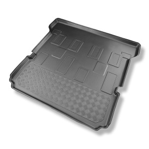 Tapis de coffre adapté pour Renault Kangoo III Grand Van (05.2024-....) - bac de coffre - protection de coffre voiture - 7 places; derrière la 2e ran