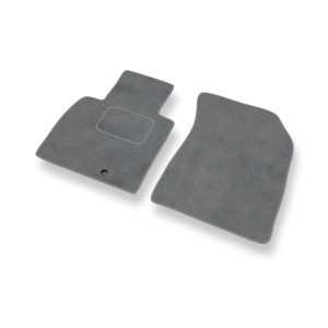 Tapis de Sol Velours adapté pour Nissan Micra IV Hayon (2010-2017) - Premium tapis de voiture - gris
