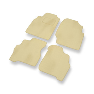 Tapis de Sol Velours adapté pour Nissan Almera II Hayon, Berline (2000-2006) - Premium tapis de voiture - beige