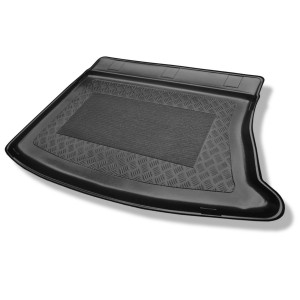 Tapis de coffre adapté pour Hyundai i30 I Hayon (07.2007-01.2012) - bac de coffre - protection de coffre voiture - avec roue de secours à usage tempo