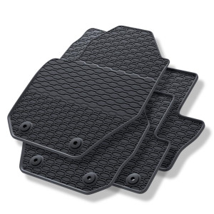 Tapis de sol en caoutchouc adapté pour Volvo XC60 I SUV (2008-2017) - tapis de voiture - noir - 4 pcs.