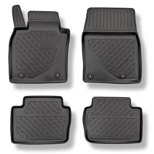 Tapis de sol en TPE adapté pour Mazda 3 IV BP Hayon, Berline (03.2019-....) - tapis de voiture - noir