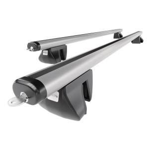 Barres de toit en aluminium adapté pour Volkswagen T-ROC I SUV (2018-....) - rails - Porte-Bagages de Voiture argent