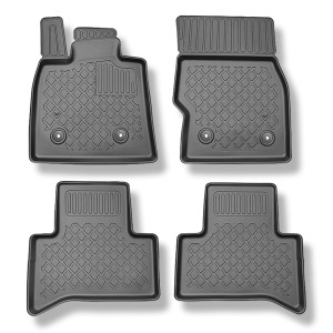 Tapis de sol en TPE adapté pour Alfa Romeo Stelvio 949 SUV (01.2017-....) - tapis de voiture - noir