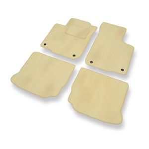 Tapis de Sol Velours adapté pour Volkswagen Bora I Berline, SW (1998-2005) - Premium tapis de voiture - beige