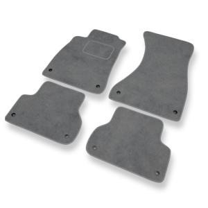 Tapis de Sol Velours adapté pour Audi A4 B9 Avant, Berline (2015-2024) - Premium tapis de voiture - gris