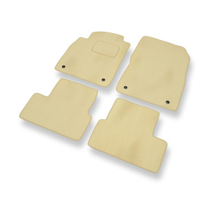 Tapis de Sol Velours adapté pour Opel Astra J Hayon, Berline, Sports Tourer (2009-2019) - Premium tapis de voiture - beige
