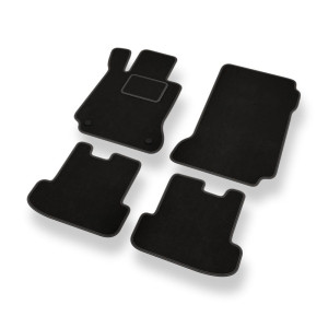 Tapis de Sol Velours adapté pour Mercedes-Benz Classe E C207 Coupé (2009-2016) - Premium tapis de voiture - noir