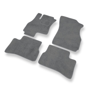 Tapis de Sol Velours adapté pour Hyundai Accent II Hayon, Liftback, Berline (2000-2005) - Premium tapis de voiture - gris