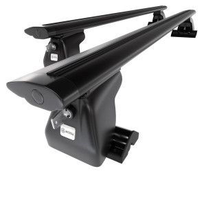 Barres de toit en aluminium adapté pour Citroen Jumpy II Van (2007-2016) - Porte-Bagages de Voiture noir - points de montage - (suivant le modèle de