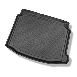 Tapis de coffre adapté pour Seat Leon III, III SC 5F Hayon (11.2012-03.2020) - bac de coffre - protection de coffre voiture - coffre inférieur; sans
