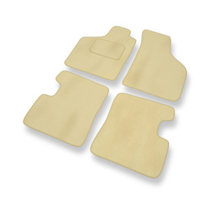 Tapis de Sol Velours adapté pour Renault Twingo I Hayon (1992-2007) - Premium tapis de voiture - beige