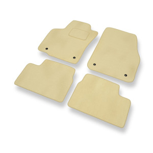 Tapis de Sol Velours adapté pour Opel Astra H Caravan, Hayon, Cabriolet, Berline (2004-2012) - Premium tapis de voiture - beige