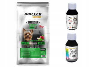 SUCHA KARMA DLA PSA PO STERYLIZACJI BIOFEED Z WOŁOWINA 15KG + GRATISY Jagnięcina małe rasy