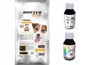 SUCHA KARMA DLA PSA PO STERYLIZACJI BIOFEED Z WOŁOWINA 15KG + GRATISY Kurczak małe rasy