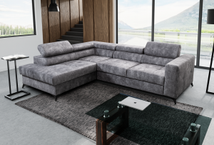 Sofa narożna Fresh MIDI z funkcją spania, pojemnik na pościel