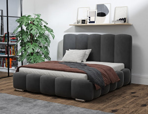 Łóżko tapicerowane Glamour 160x200 z pojemnikiem