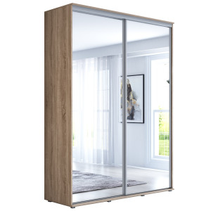 Szafa przesuwna Maja Duo 130x242 z lustrem, wysoka, pojemna