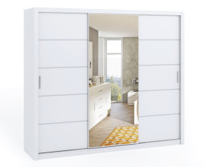 Nowoczesna szafa trzydrzwiowa z lustrem BONY 250x215x62, pojemna