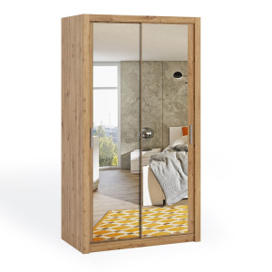 Przesuwna szafa dwudrzwiowa z lustrem BONY 120x215x62