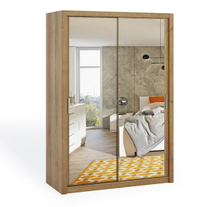 Przesuwna szafa dwudrzwiowa z lustrem BONY 150x215x62