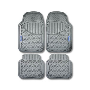 Conjunto de tapetes de borracha cinzenta Goodyear para automóvel