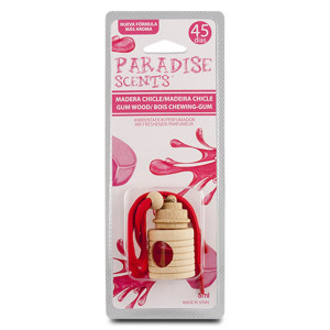 Paradise Scents ambientador de madeira para automóvel, pastilha elástica 5 ml