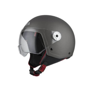 Capacete de motociclista Velca vintage NZI cinzento xs