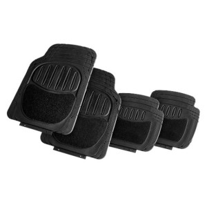 Plus Power Conjunto de tapetes de borracha Lucca para automóvel e tapetes de alcatifa Lucca
