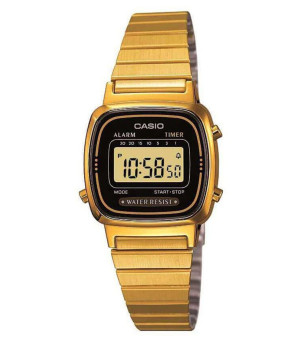 Casio LA670WEGA-1EF | Gold Vintage Retro Design | Stainless Steel Case & Band | Multifunctional Digital Watch